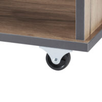 Beistelltisch mit 4 Rollen 42x50x24cm Eicheoptik