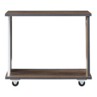 Beistelltisch mit 4 Rollen 42x50x24cm Eicheoptik