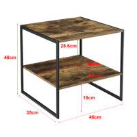 Beistelltisch Svenstavik 50x50x50cm Dunkler Holzton