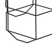 Beistelltisch-Set Hørning 3er Set Metallkorb Schwarz/Marmoroptik