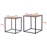 Satztisch Grindavik im 2er Set Holz-Optik