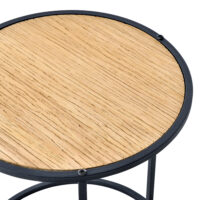 Satztisch Moriusaq im 2er Set rund Holz-Optik