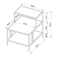 Beistelltisch Kumlinge 50x60x60cm Schwarz