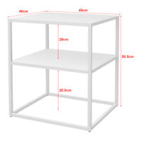 Beistelltisch Raahe mit Ablage Weiss