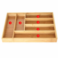 Besteckkasten Besteckschublade Bambus 5x31x43cm