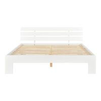 Holzbett Nivala 160x200 cm mit Kaltschaummatratze Weiss