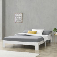 Holzbett Raisio 160x200 cm mit Lattenrost Weiss