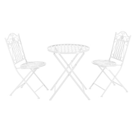 Bistro Set Biella 3-tlg. Weiss