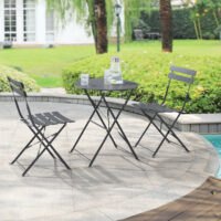 Bistro Set Caprile 3-tlg. Dunkelgrau