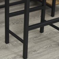 Bistrotisch Set Stehtisch Küchentisch mit 2 Barhocker + Weinregal