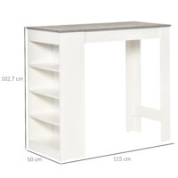 Bistrotisch Stehtisch Küchentisch Tresen 112 x 57 x106 cm