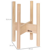 Blumenständer 2er Set aus Holz Blumentopfhalter