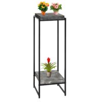Blumentisch JAM-K71 Beistelltisch FSC Metall dunkelgrau 101cm