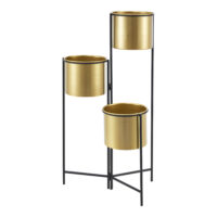 Pflanzständer Haasdonk 3-tlg. Schwarz Messingfarben