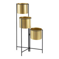 Pflanzständer Haasdonk 3-tlg. Schwarz Messingfarben