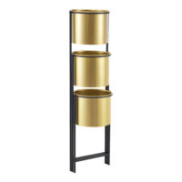 Pflanzständer Haasdonk 3-tlg. Schwarz Messingfarben