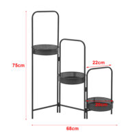 Pflanzständer Vrasene mit 3 Pflanzschalen Metall Schwarz