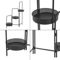 Pflanzständer Vrasene mit 3 Pflanzschalen Metall Schwarz