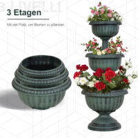 Blumentopf Dreistufige Chelsea Pflanzkübel Vintage grün