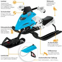 Bob Schlitten Schneescooter mit Fussbremsen