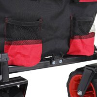Bollerwagen Geländereifen klappbar ~ schwarz/rot