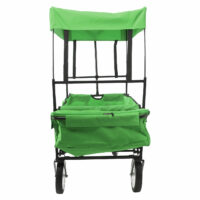 Bollerwagen Leiterwagen Handwagen klappbar ~ Dach/Hecktasche grün