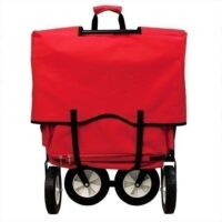 Bollerwagen klappbar rot mit Dach