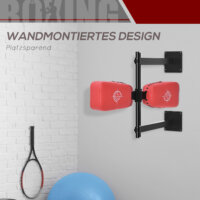 Boxgestell drehbar Wandmontage Stahl Kunstleder 82 x 65 x 14 cm