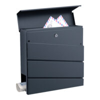 Briefkasten Achtrup 37x37x11cm Stahl Anthrazit
