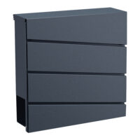 Briefkasten Achtrup 37x37x11cm Stahl Anthrazit
