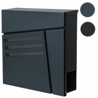 Briefkasten mit Zeitungsfach pulverbeschichtet anthrazit