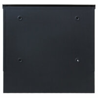 Briefkasten mit Zeitungsfach pulverbeschichtet schwarz/Edelstahl