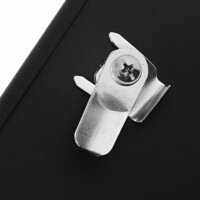 Briefkasten mit Zeitungsfach pulverbeschichtet schwarz/Edelstahl