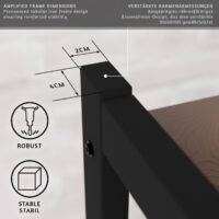 Bücherregal 4 Ebenen 79x30x155cm Stahlgestell Vintagebraun Industrie Design