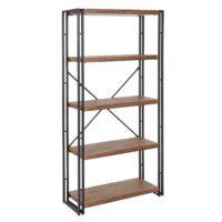 Bücherregal Dohna 165x80cm 5 Ebenen ~ Wildeiche