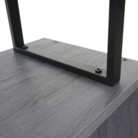 Bücherregal Dohna 183x80cm 3D-Struktur 5 Ebenen grau Metall