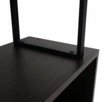 Bücherregal Dohna 183x80cm 3D-Struktur 5 Ebenen schwarz Metall