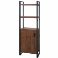 Bücherregal HWC Wildeiche-Optik Staufach mit Tür