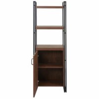 Bücherregal HWC Wildeiche-Optik Staufach mit Tür