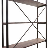 Bücherregal Industriedesign 165x80cm braun Wildeiche-Optik