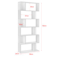 Bücherregal Borrby 192x80x24 cm Weiss