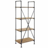 Bücherregal Standregal Industrial Stahl-Rohr 156x60x40cm