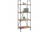 Bücherregal Standregal Industrial Stahl-Rohr 156x60x40cm
