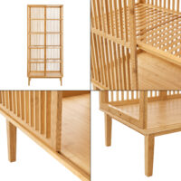 Standregal Carius Bambus Bücherregal 185x80x45cm