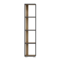 Bücherregal Aalestrup mit 4 Ebenen 153x34x26cm Eiche Anthrazit