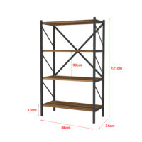 Bücherregal Vanylven 121x66x34cm Walnuss