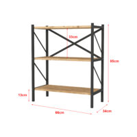 Bücherregal Vanylven 85x66x34cm Eiche