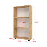 Bücherregal Vara 106x55x20cm Eiche