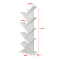 Bücherregal Tranås 121x44x22cm Weiss