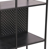 Bücherregal Ingå 144x75x35cm Metall Schwarz matt